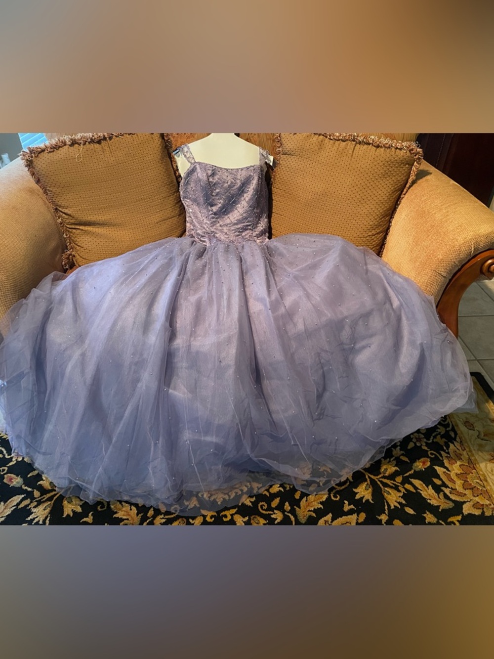 Tiffany Designs Lavender Tulle Ball Gown
